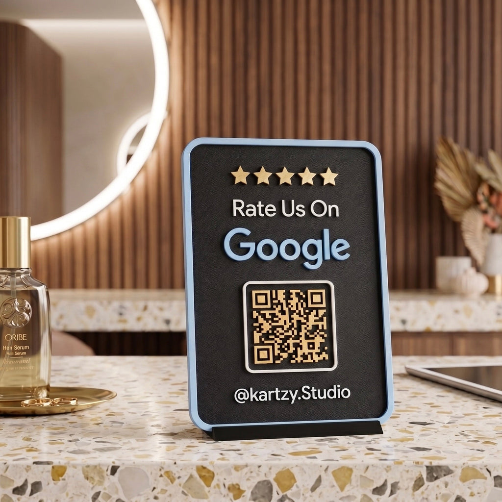 Custom Google Review QR Code Stand — Get More 5-Star Reviews