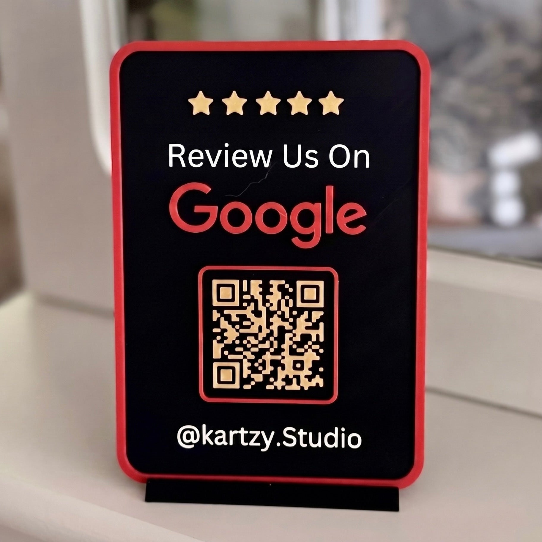 Custom Google Review QR Code Stand — Get More 5-Star Reviews