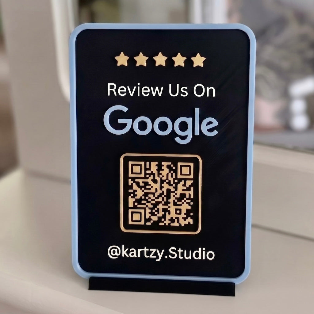 Custom Google Review QR Code Stand — Get More 5-Star Reviews