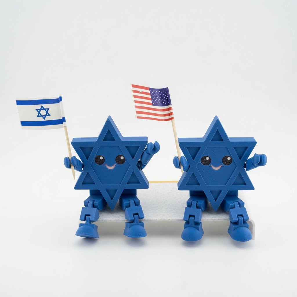 Articulated Star of David Figurine — Poseable Jewish Figurine