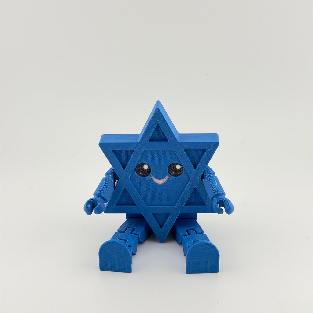 Articulated Star of David Figurine — Poseable Jewish Figurine