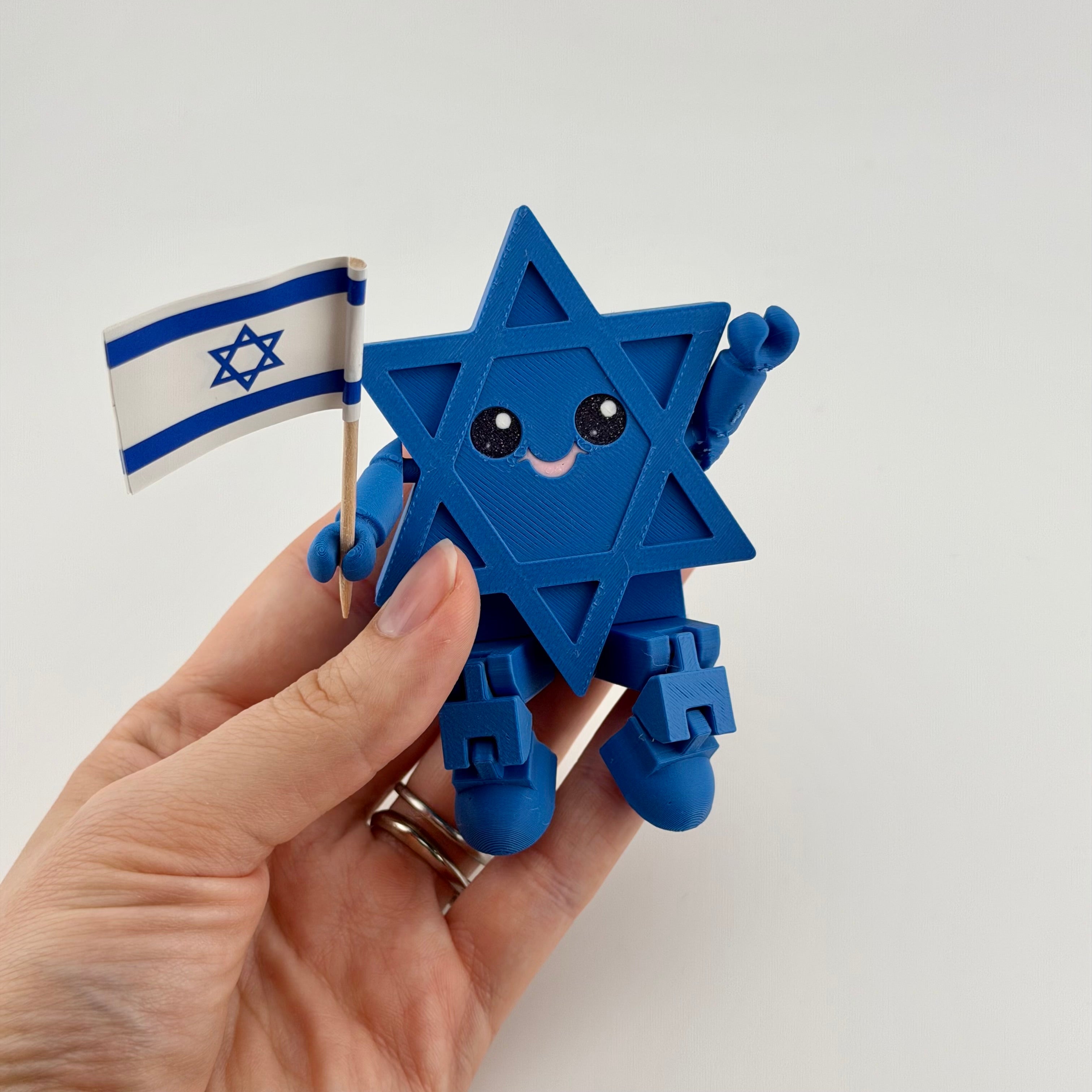 Articulated Star of David Figurine — Poseable Jewish Figurine
