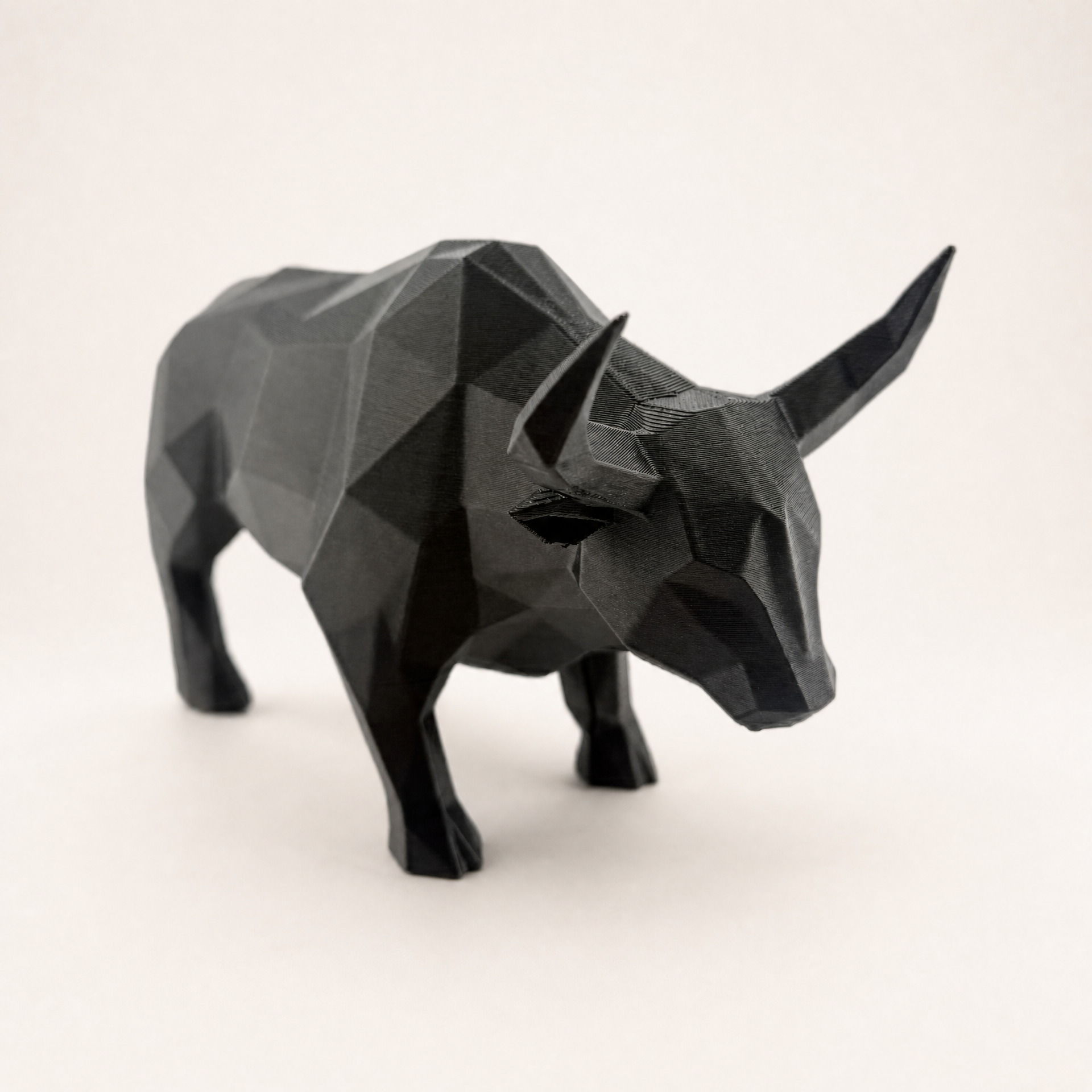 Bull & Bear Desk Sculpture Set | Geometric Crypto Trader Decor | Wall Street