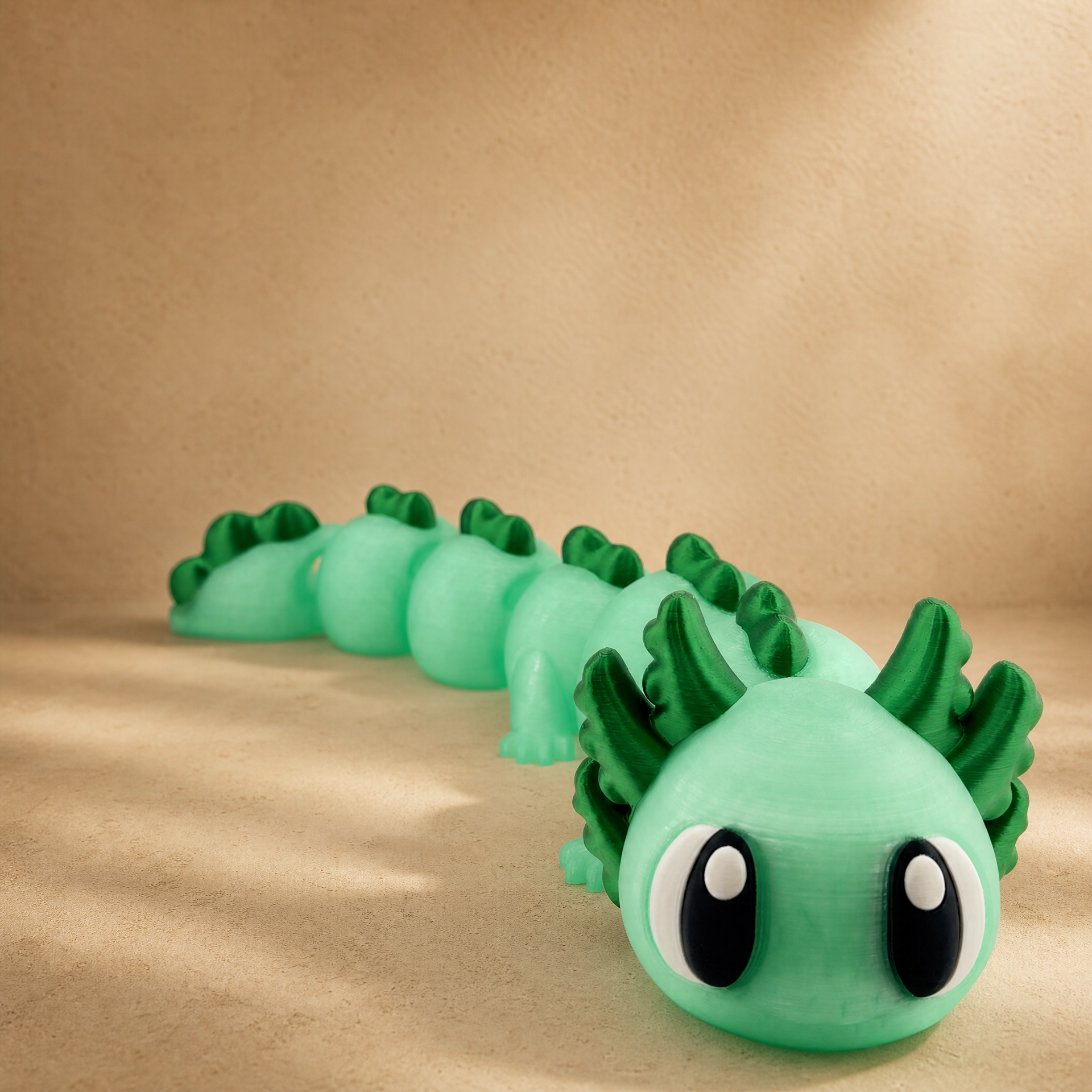 Large Cute Axolotl Figurine – 12" Kawaii 3D Printed Axolotl