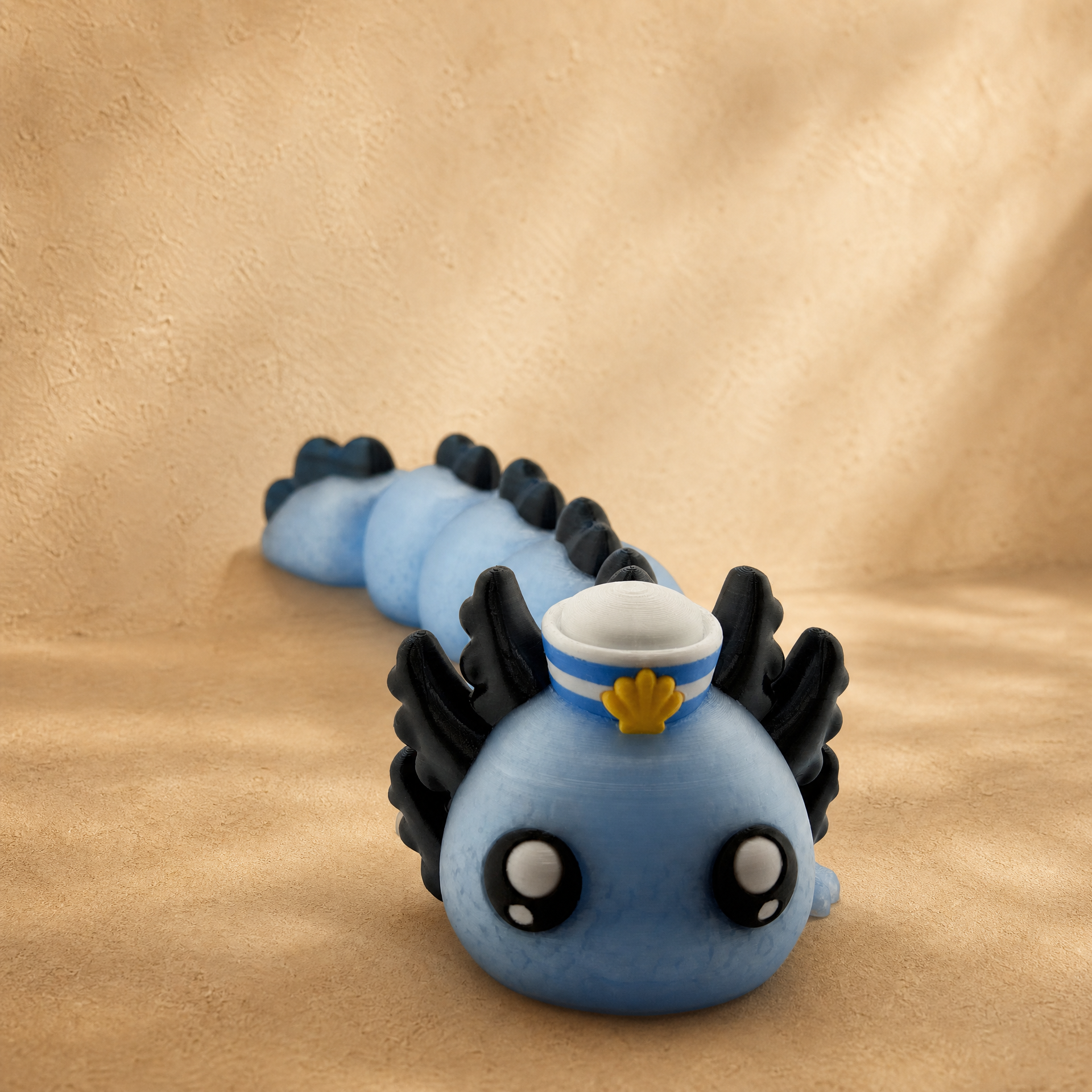Large Cute Axolotl Figurine – 12" Kawaii 3D Printed Axolotl