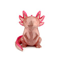 Low Poly Axolotl Figurine – Geometric 3D Printed Silk Pink Sculpture
