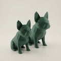 Low Poly French Bulldog Figurine – Modern Geometric 3D Printed Sculpture