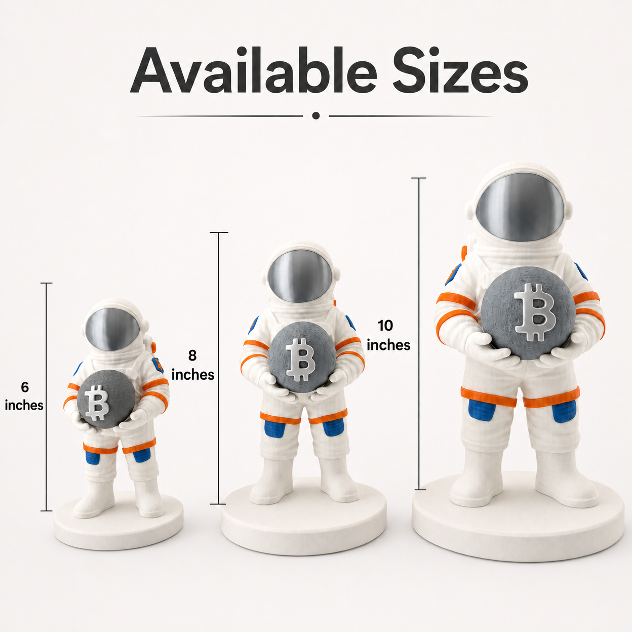 Wall Street Astronaut Figurine | 3D Printed Finance Trader Statue | Dollar Euro Pound Yen Moon | Trader Gift | Desk Decor for Investors