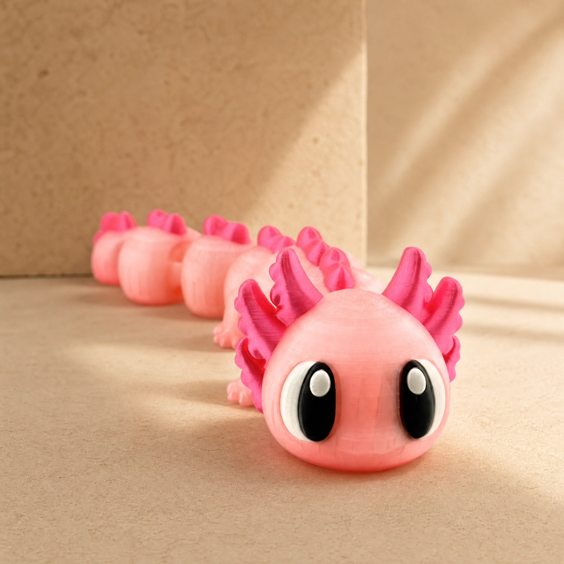 Large Cute Axolotl Figurine – 12" Kawaii 3D Printed Axolotl
