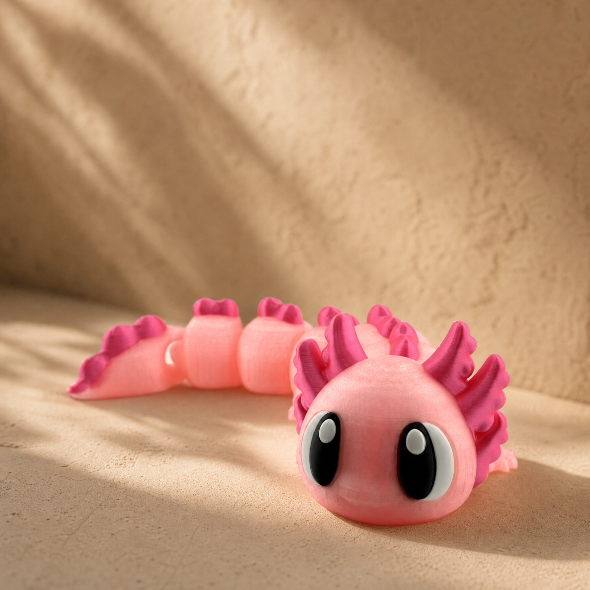 Large Cute Axolotl Figurine – 12" Kawaii 3D Printed Axolotl