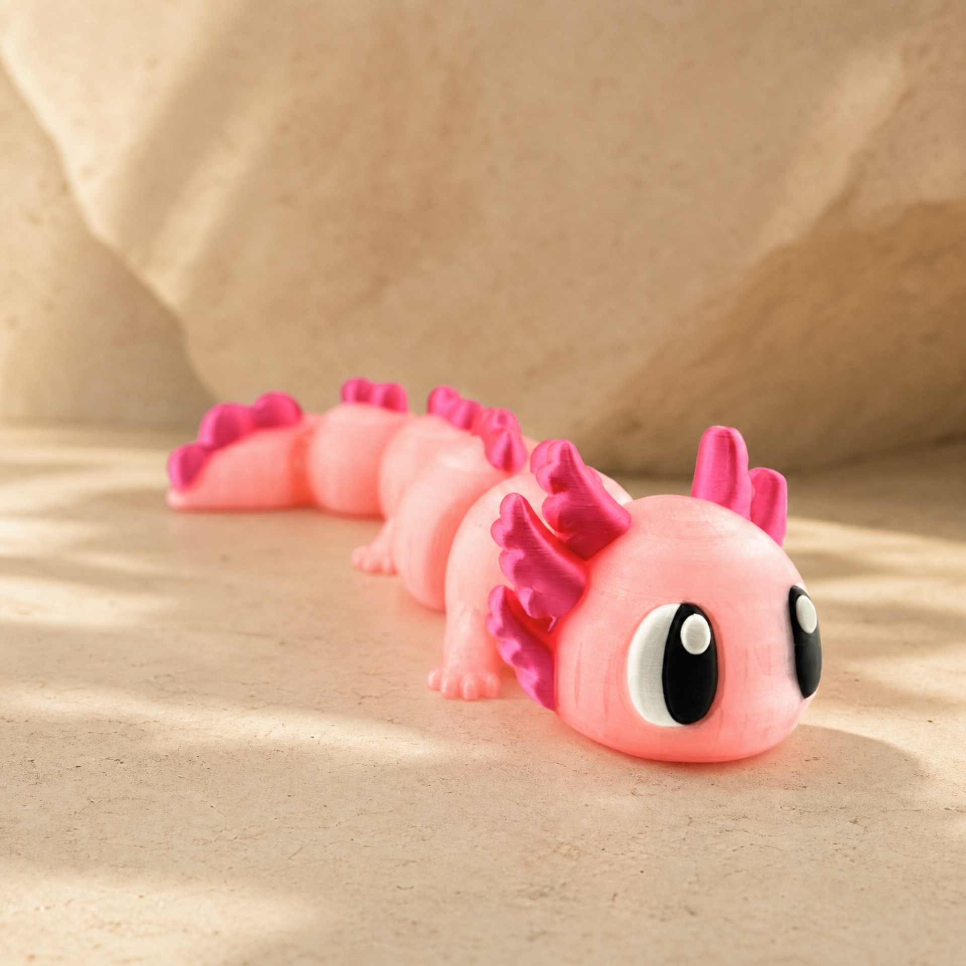 Large Cute Axolotl Figurine – 12" Kawaii 3D Printed Axolotl