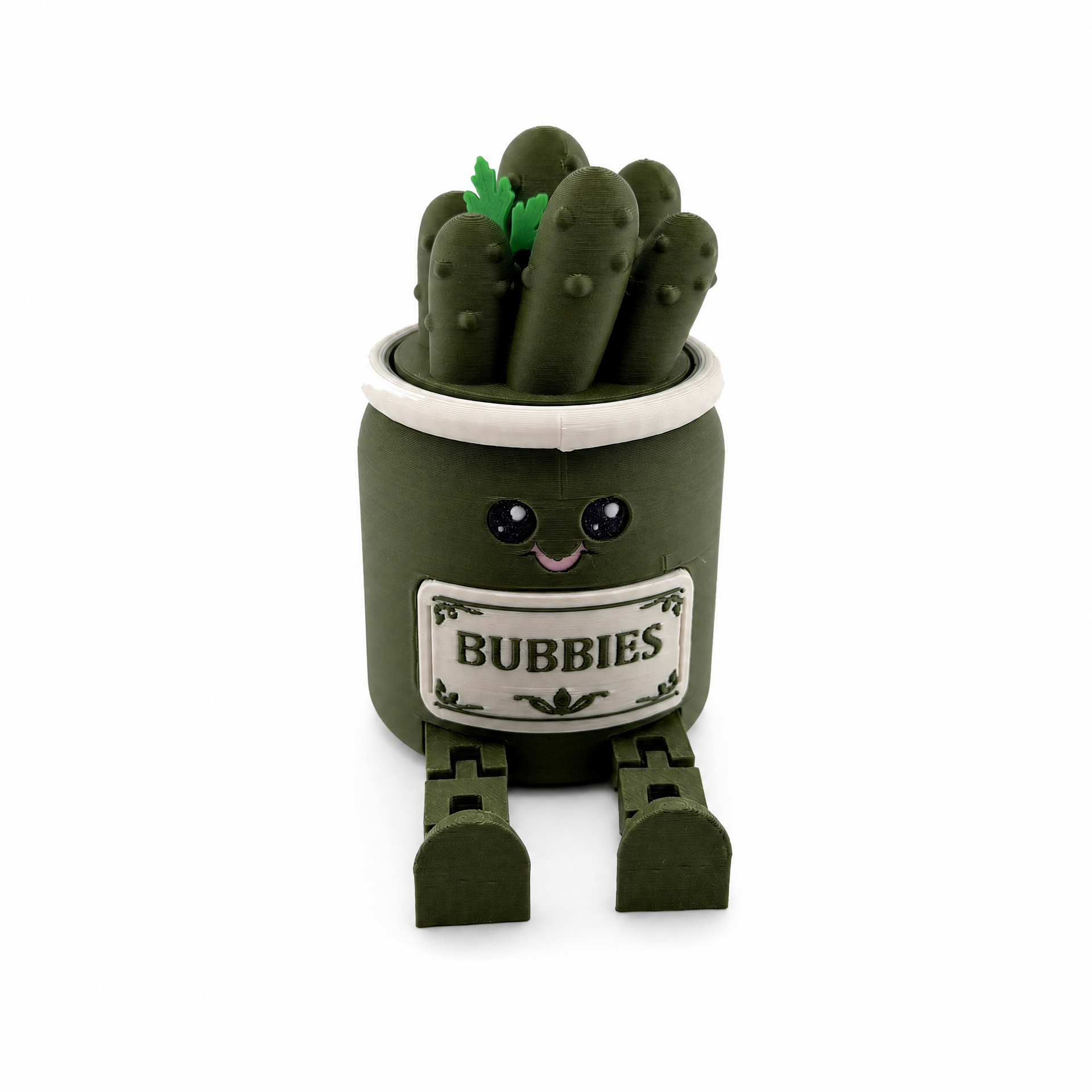Bubbies Pickles Fidget Clicker | 3D Printed Pickle Jar Desk Toy