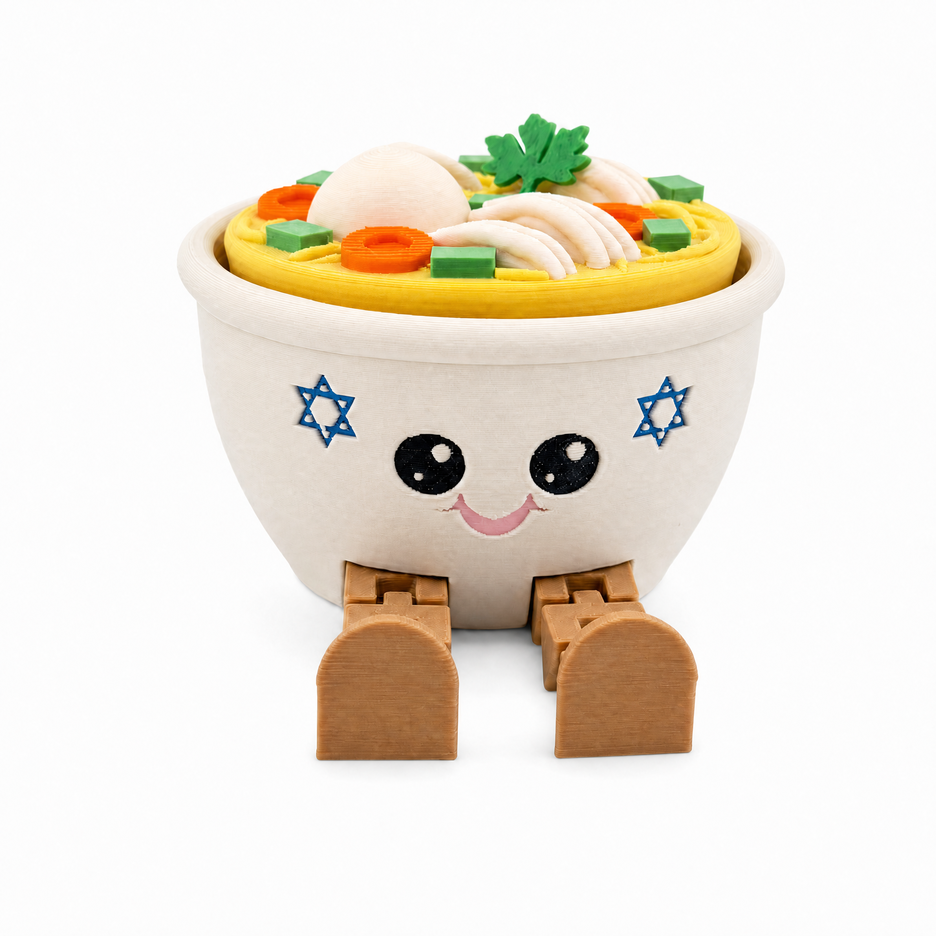 Bubbies Chicken Soup Fidget Clicker | 3D Printed Matzah Ball Soup Desk Toy