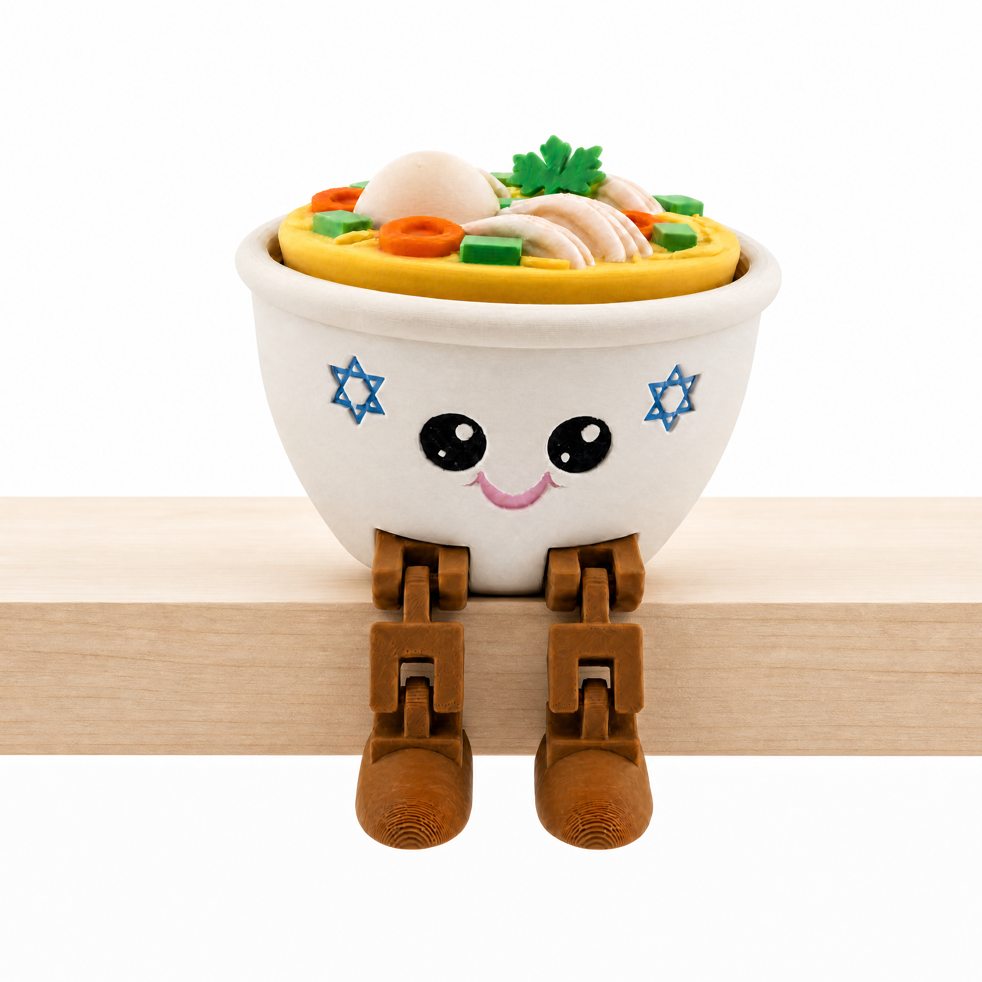Bubbies Chicken Soup Fidget Clicker | 3D Printed Matzah Ball Soup Desk Toy