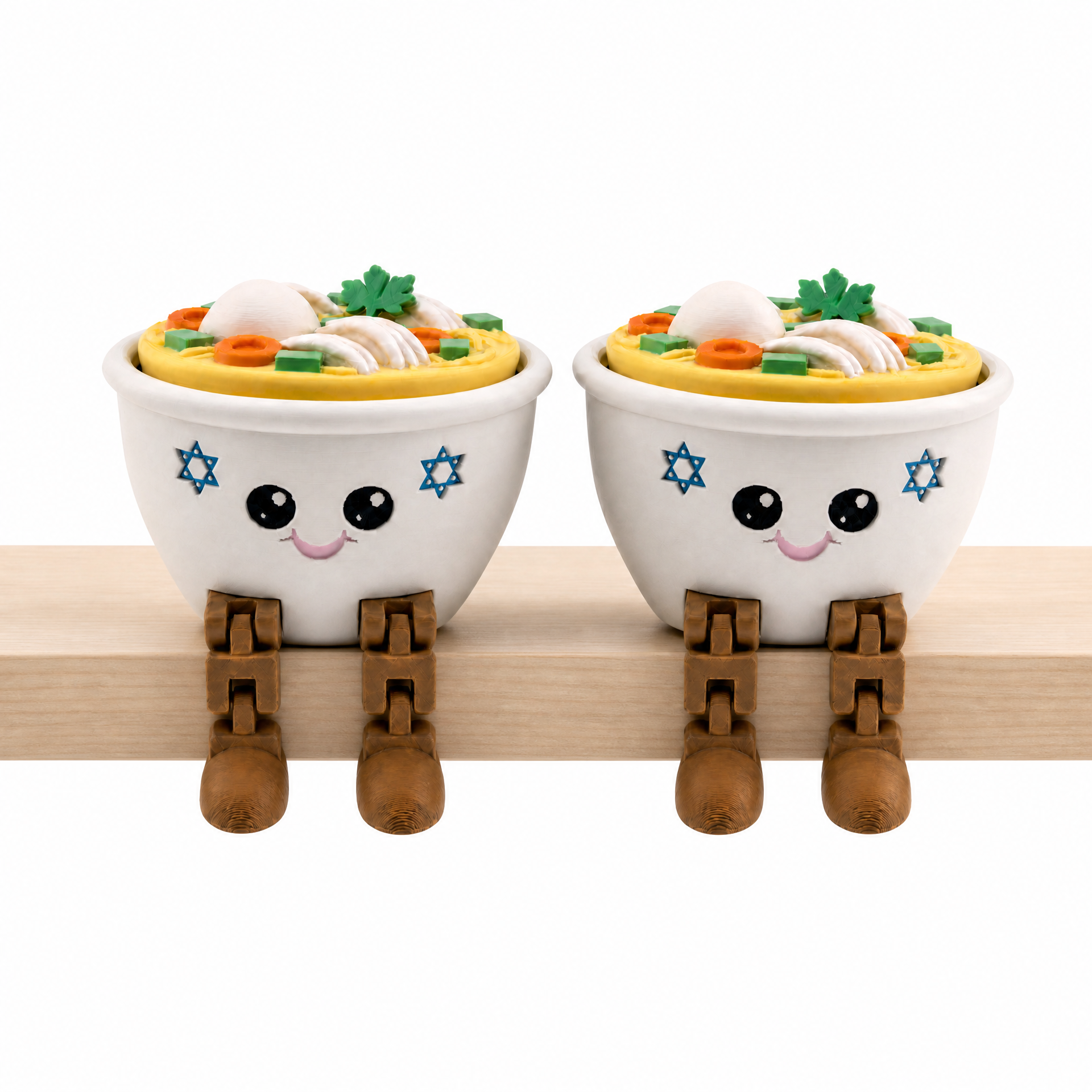 Bubbies Chicken Soup Fidget Clicker | 3D Printed Matzah Ball Soup Desk Toy