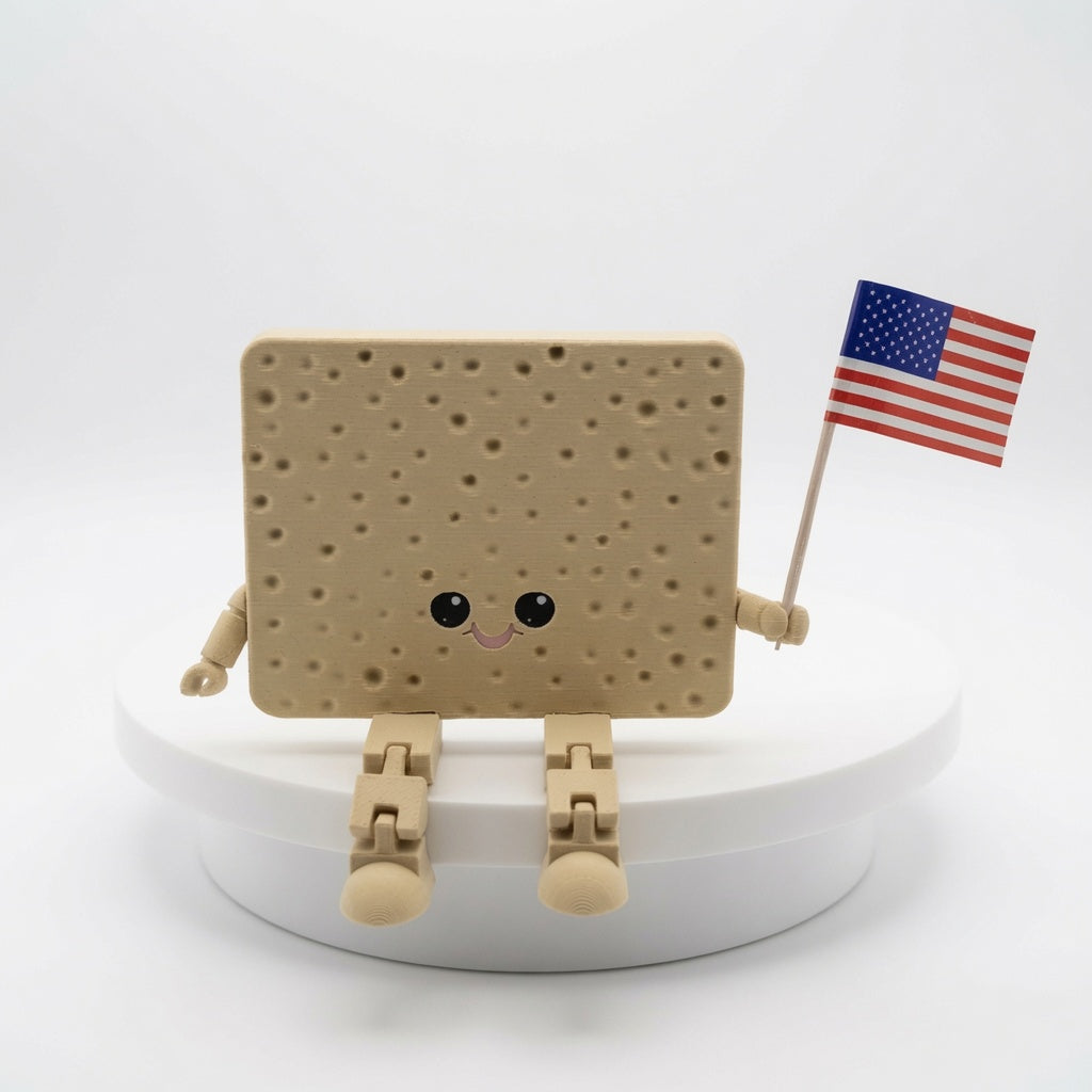 Articulated Matzah Figurine — Poseable Passover Character