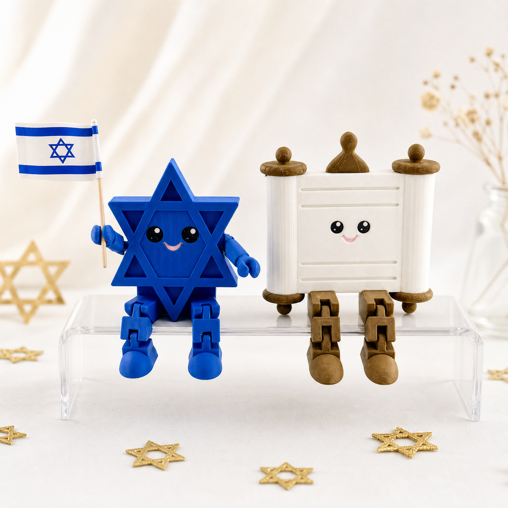 Articulated Star of David Figurine — Poseable Jewish Figurine