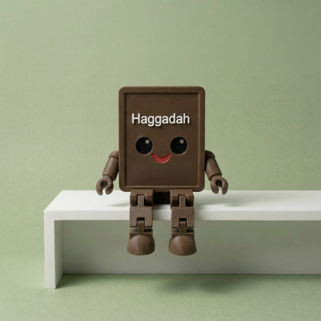 Passover Set — Articulated Haggadah & Matzah Figurines