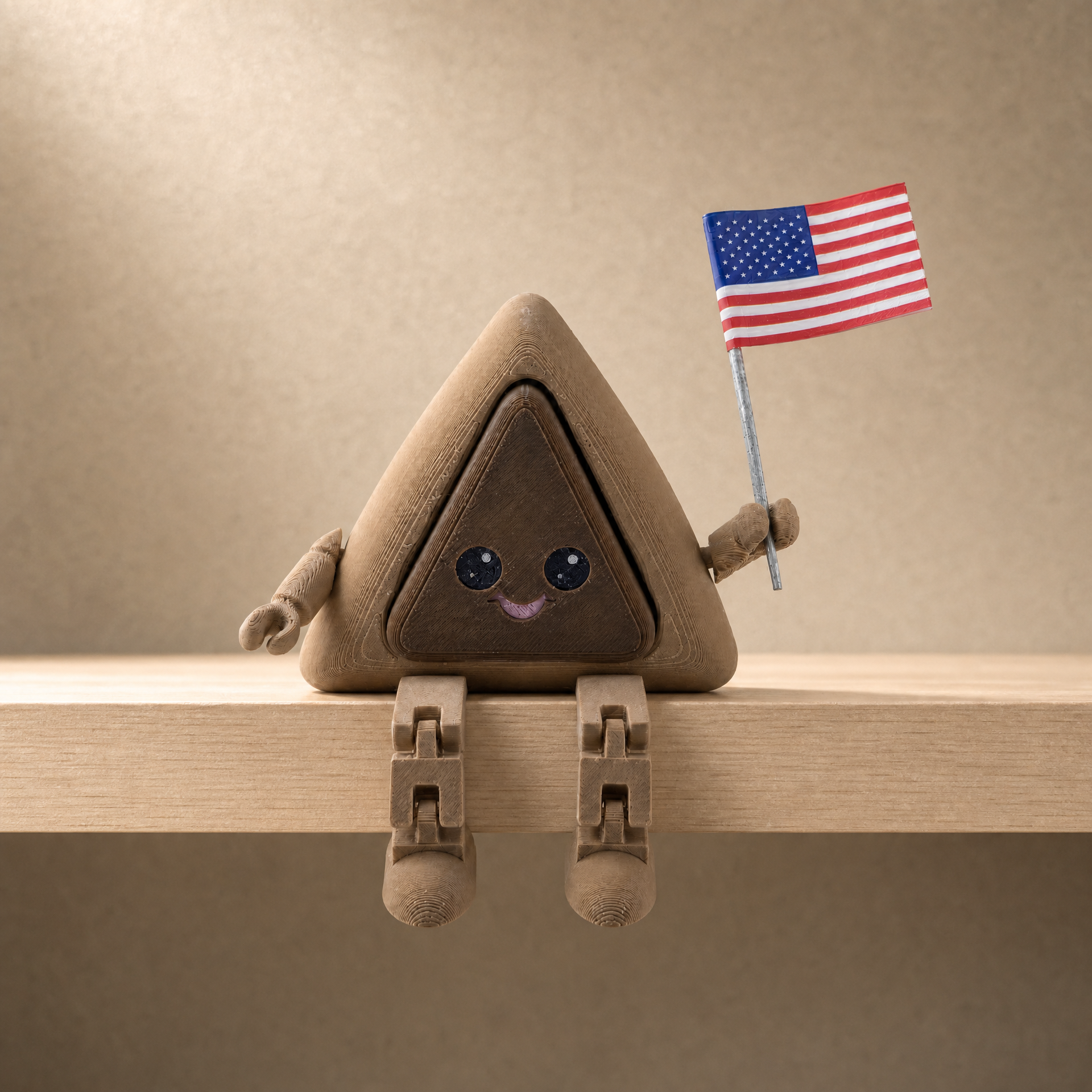 Hamantaschen Fidget Clicker | 3D Printed Purim Cookie Desk Toy
