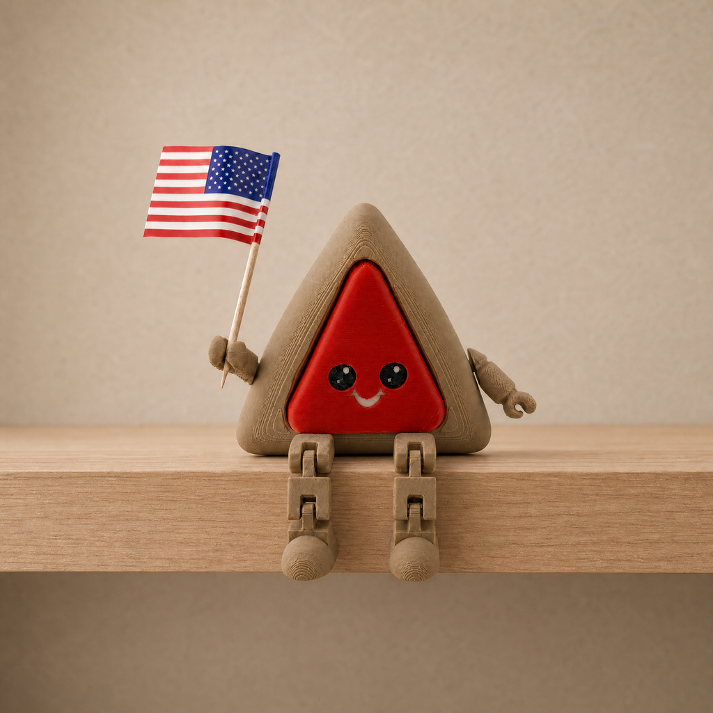 Hamantaschen Fidget Clicker | 3D Printed Purim Cookie Desk Toy