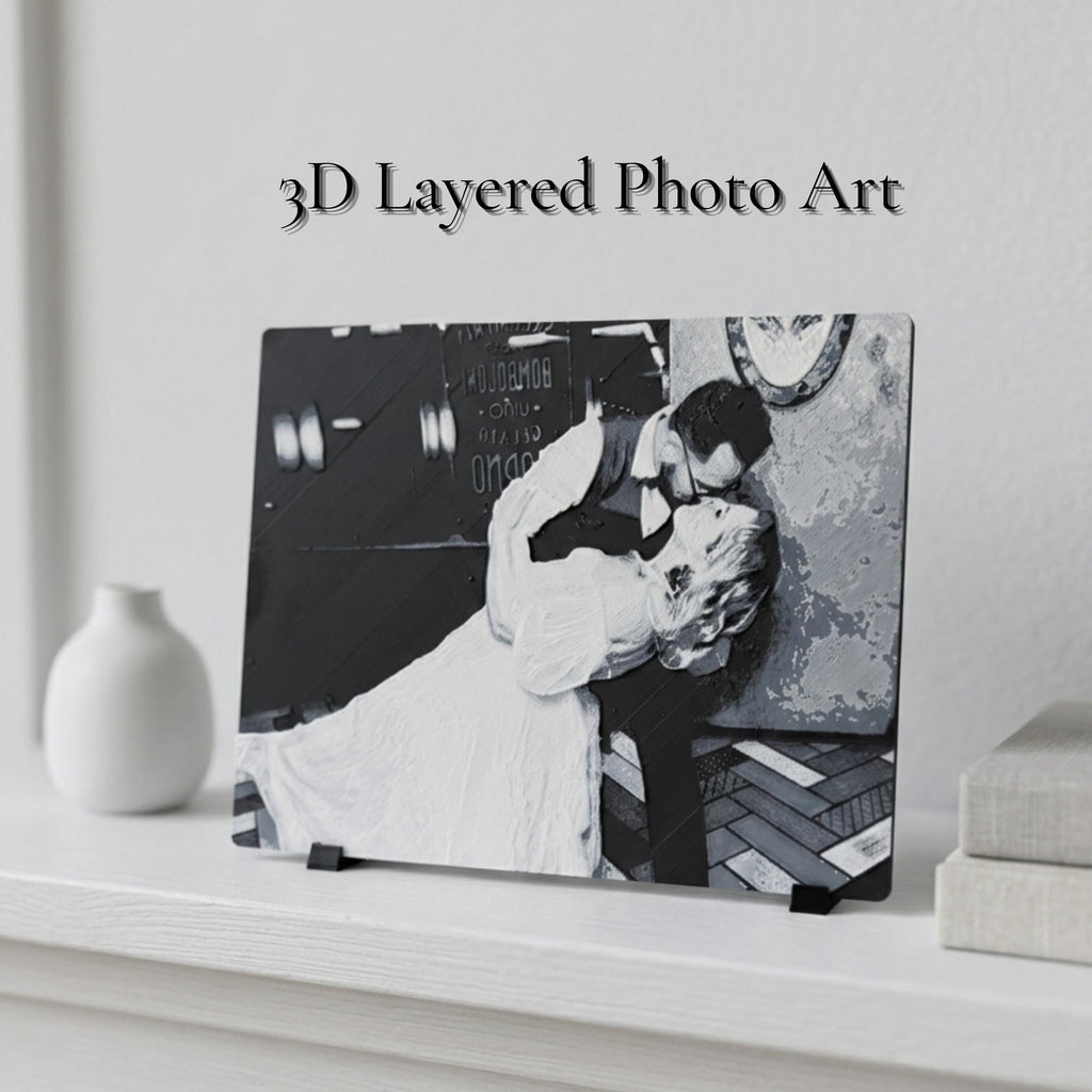 Custom 3D Layered Photo Portrait | Personalized Wall Art from Your Photo | Anniversary Couples Gift | Mothers Day | Wedding | Memorial