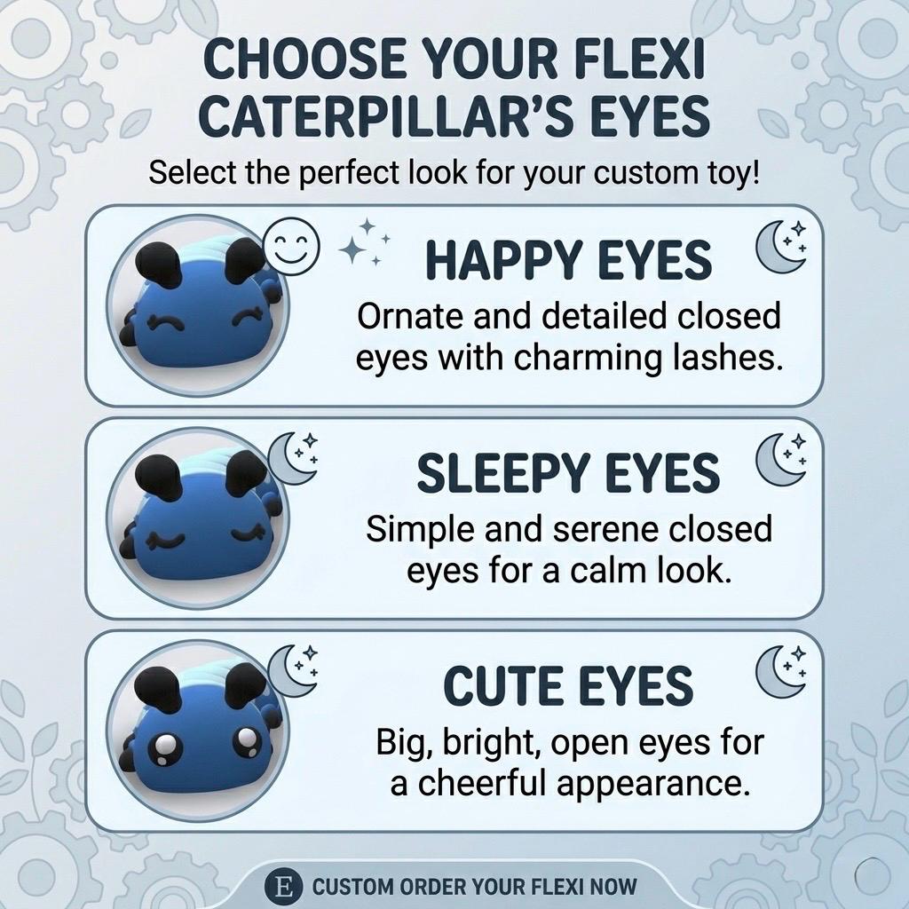 22" Flexi Caterpillar Fidget Toy – Articulated 3D Printed Sensory Desk Toy