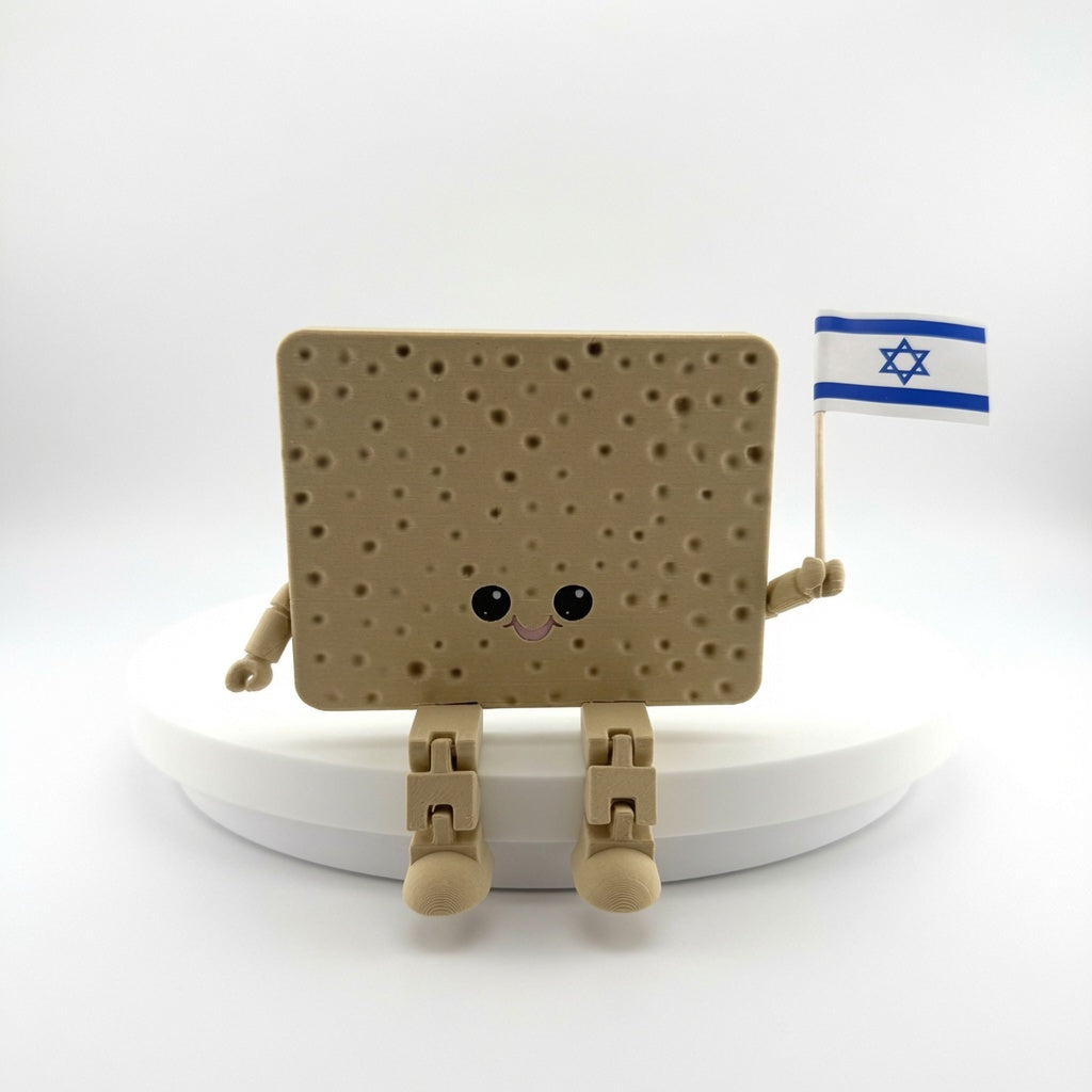 Articulated Matzah Figurine — Poseable Passover Character