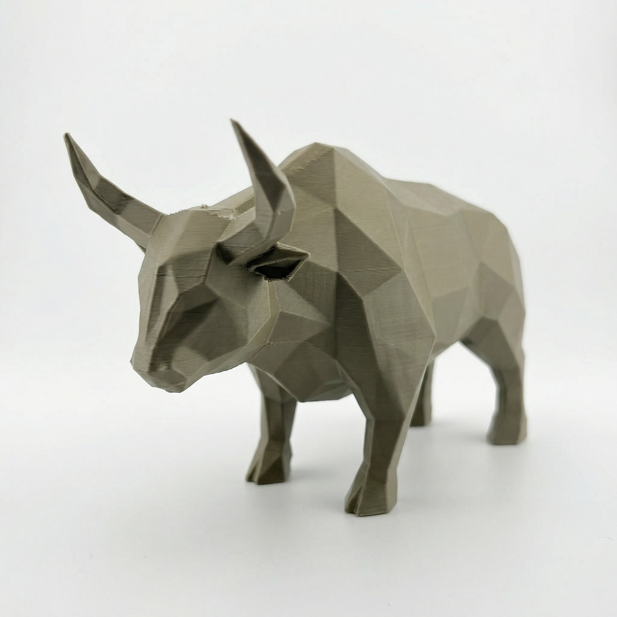 Bull & Bear Desk Sculpture Set | Geometric Crypto Trader Decor | Wall Street